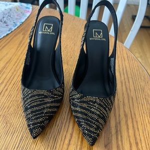 Beautiful black and gold sequin heels